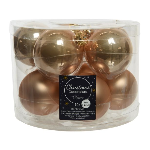 STEKLENA BUNKA DECORIS BARVA KARAMELE 10/1 FI 6 CM