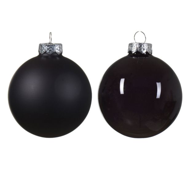 STEKLENA BUNKA DECORIS ČRNE BARVE 20/1 FI 6 CM