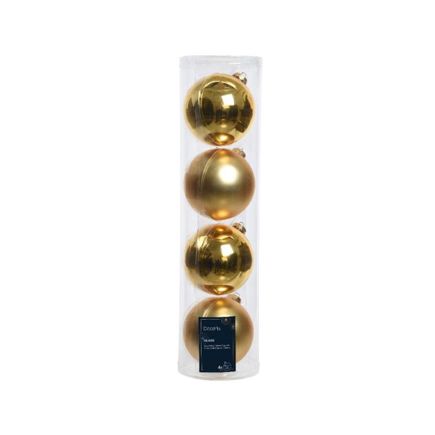 STEKLENA BUNKA DECORIS FI 10 CM ZLATA 4/1
