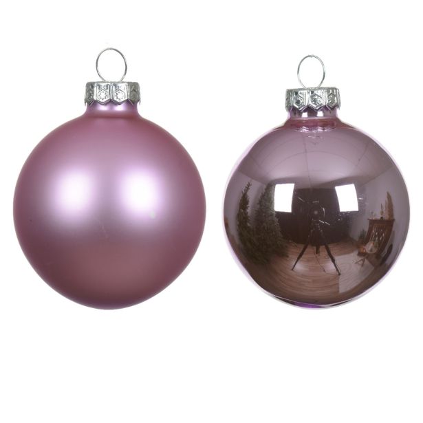 STEKLENA BUNKA DECORIS FI 6 CM LILA 10/1