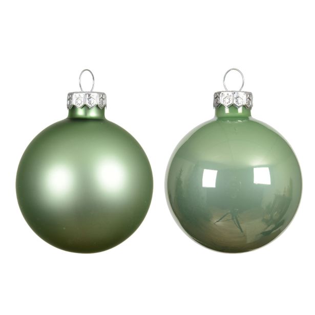 STEKLENA BUNKA DECORIS FI 6 CM, MACHA ZEL., 10/1 SIJOČA/MAT