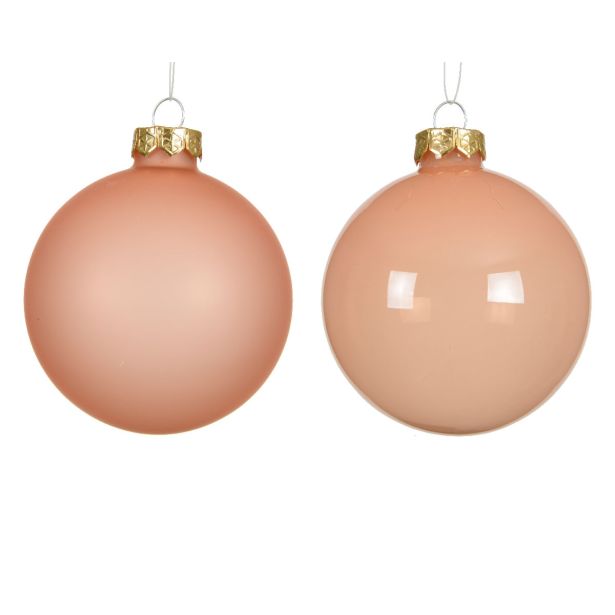 STEKLENA BUNKA DECORIS FI 8 CM, B. BRESKVE 4/1 SIJOČA/MAT