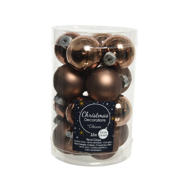 STEKLENA BUNKA DECORIS OREH MAT/SIJOČE 16/1 FI 3.5 CM