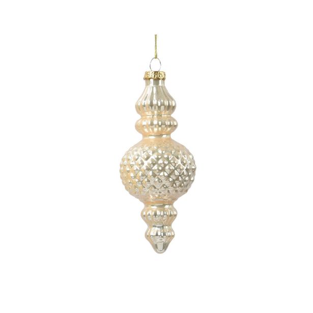 STEKLENA BUNKA DECORIS ORNAMENT, ZLAT, 15 CM VZOREC, SORTIRANO
