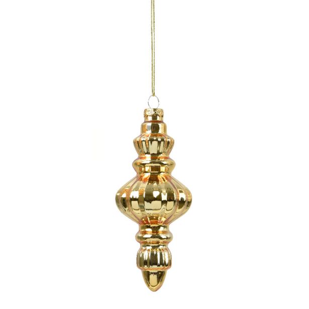 STEKLENA BUNKA DECORIS ORNAMENT, ZLAT, 15 CM VZOREC, SORTIRANO