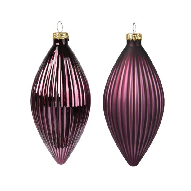 STEKLENA BUNKA DECORIS SOLZA, TEMNO LILA, 13 CM 3/1