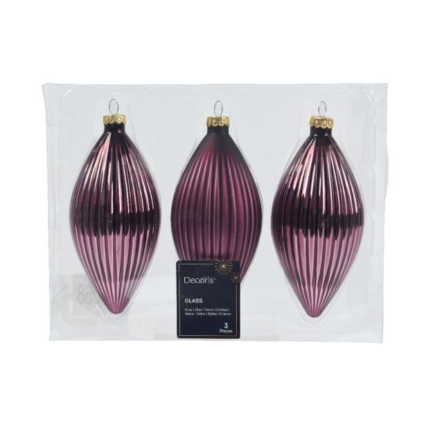 STEKLENA BUNKA DECORIS SOLZA, TEMNO LILA, 13 CM 3/1
