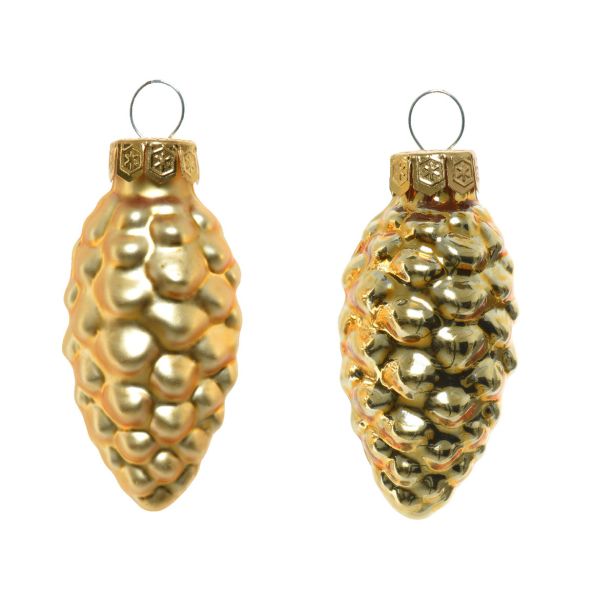 STEKLENA BUNKA DECORIS STORŽ, ZLAT, FI 2.5 CM 12/1