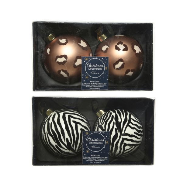 STEKLENA BUNKA Z ŽIVALSKIM VZORCEM, PREMER 80 MM