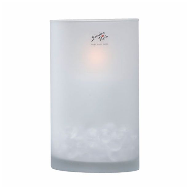 STEKLENA VAZA SANDRA RICH 25X15 CM FROSTED