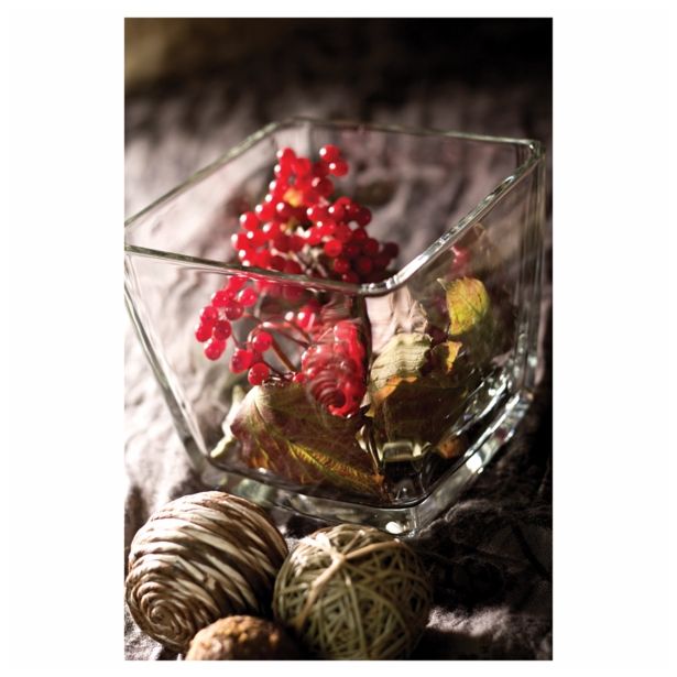 STEKLENA VAZA STEKLARNA HRASTNIK QUBE 15X14.5 CM