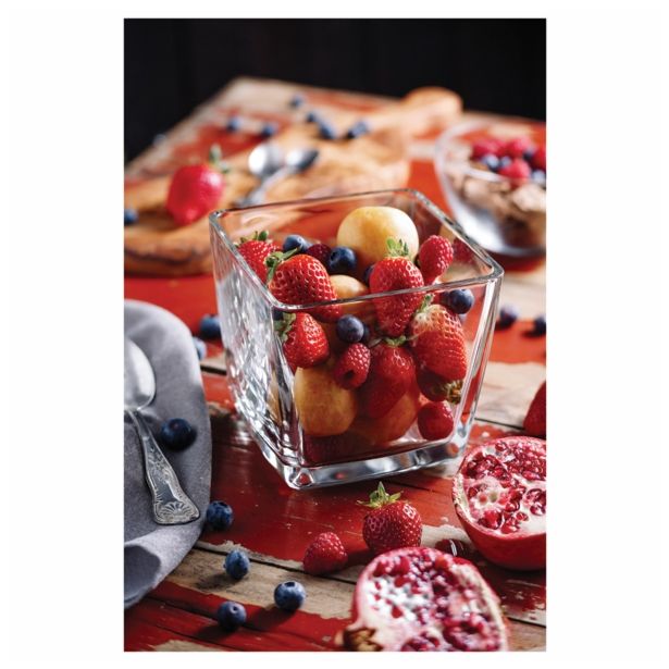 STEKLENA VAZA STEKLARNA HRASTNIK QUBE 15X14.5 CM