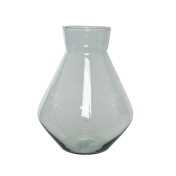 VAZA DECORIS STEKLENA, PROZORNA V 29 CM, FI 25 CM