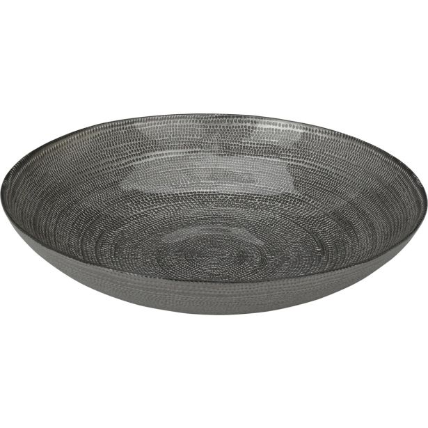 SERVIRNA SKLEDA EH STEKLENA, SIVE BARVE FI 30 CM