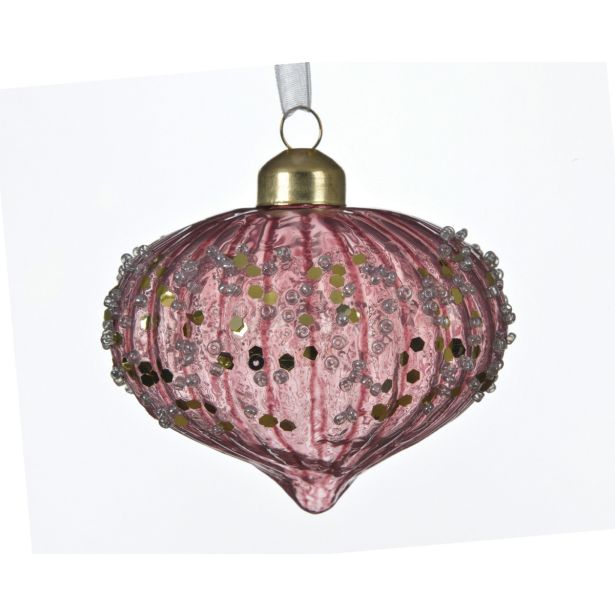 STEKLENE BUNKE ROZA BARVE, RAZLIČNE OBLIKE