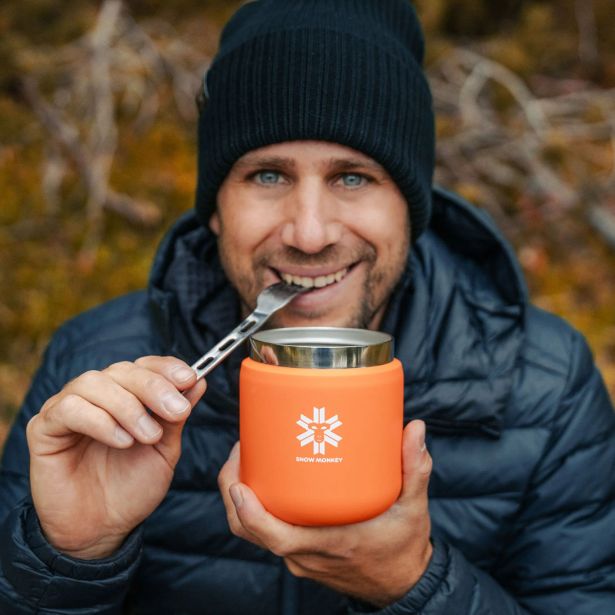 STEKLENICA, TERMO SNOW MONKEY FOODIE MIDI ORANŽNA