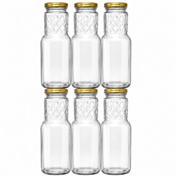 STEKLENICA ZA VLAGANJE VETRO JUICY DEKOR 1L + ZAMAŠEK 6 KOS