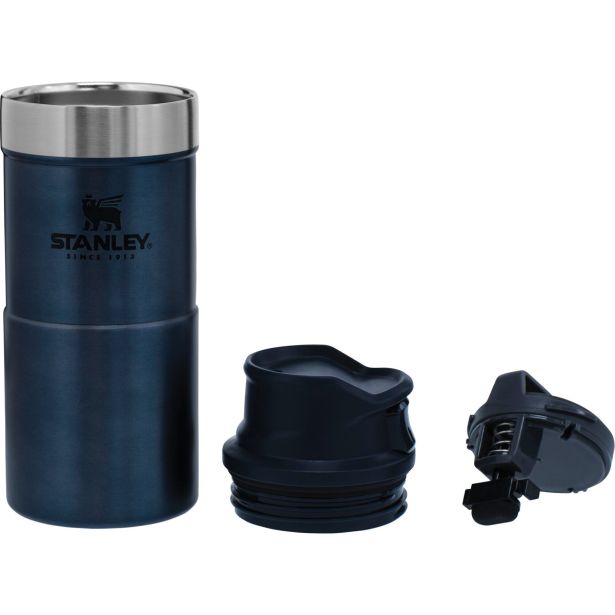 STANLEY THE CLASSIC TRIGGER-ACTION TRAVEL MUG 0.35L, NIGHTFALL MODRA, VAKUUMSKO IZLOIRANA STEKLENIČKA