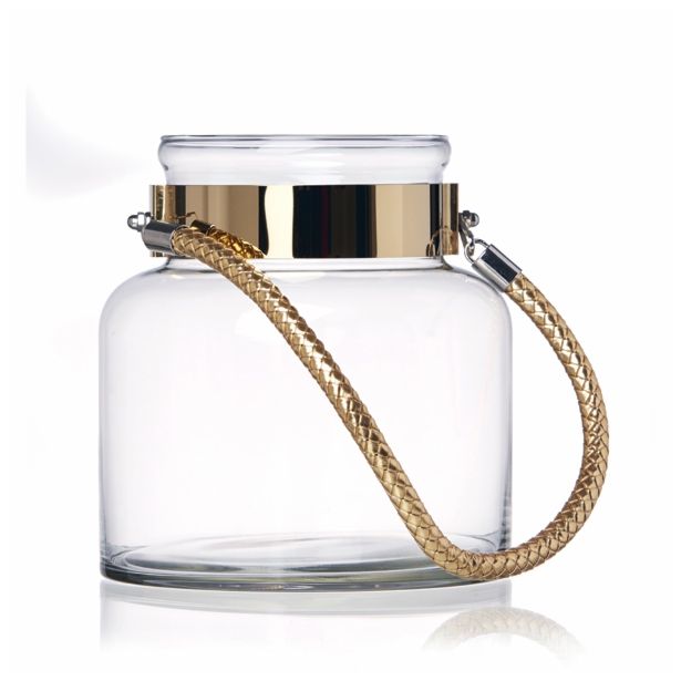 STEKLO 17.5X19 CM SPARKLE ZLATE BARVE