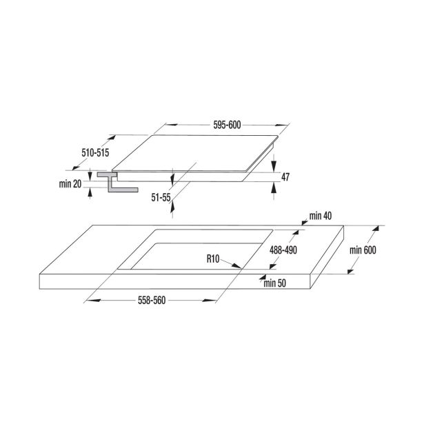 STEKLOKERAMIČNA PLOŠČA GORENJE ECT 693 ORAW