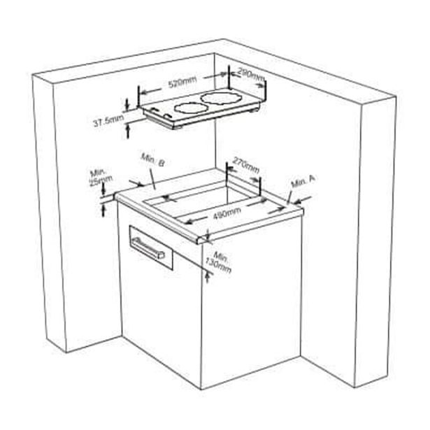 STEKLOKERAMIČNA PLOŠČA VOX EBC200DB