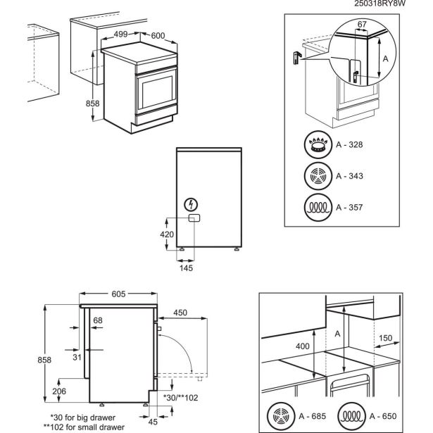 STEKLOKERAMIČNI ŠTEDILNIK ELECTROLUX LKR540066W