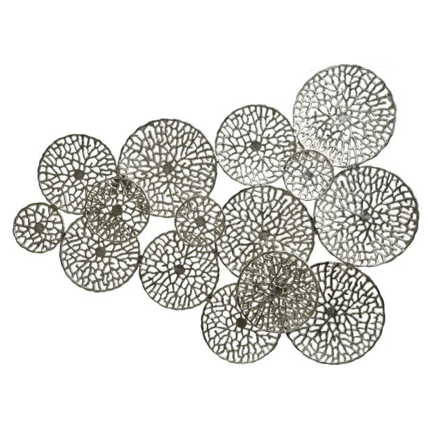 STENSKA DEKORACIJA 123X2X90 CM,SREB.