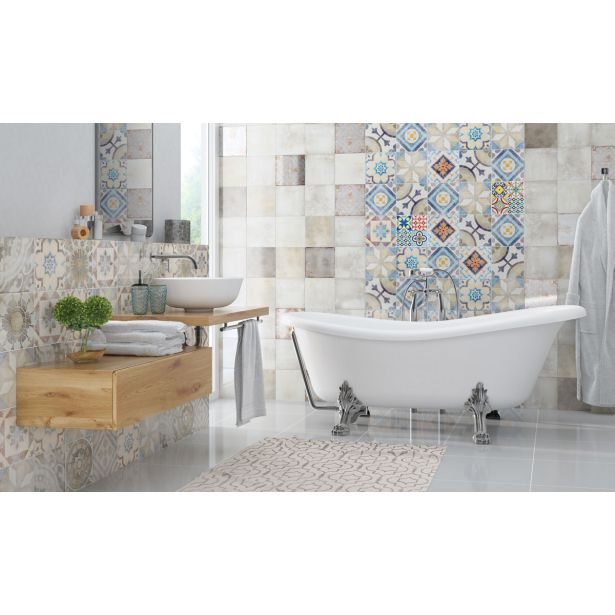 STENSKA KERAM.PLOŠČICA CERAMICA COLOR BORDEAUX BEIGE MIX 20X20