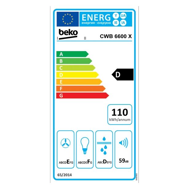 STENSKA KUHINJSKA NAPA BEKO CWB 6600X