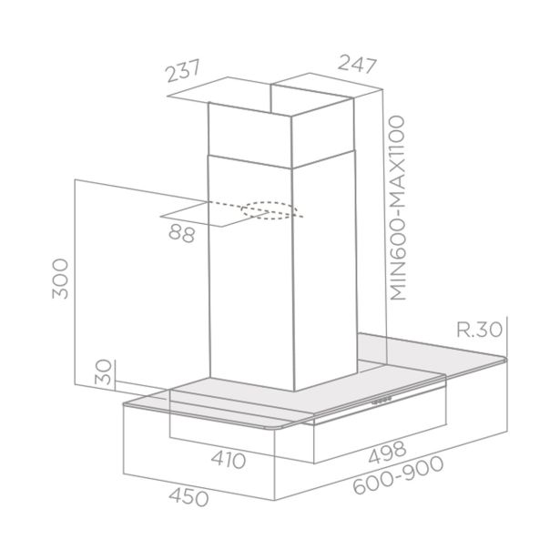 STENSKA KUHINJSKA NAPA TURBOAIR SEMPIONE IX/A/60