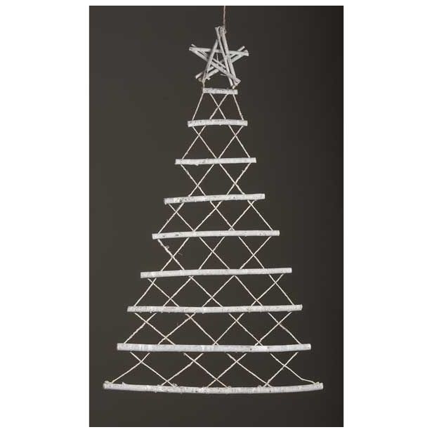 STENSKA DEKORACIJA GLOSSTYLE STENSKA LESENA JELKA 120 CM VIŠINE MREŽASTA