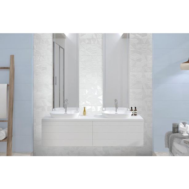 STENSKA PLOŠČICA ATLANTA WHITE DC MOSAIC3D 25X60 DEKOR