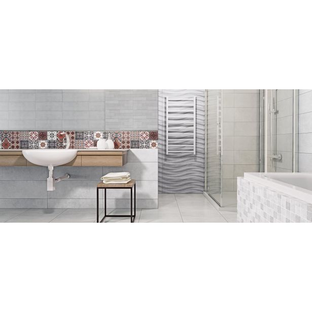 STENSKA PLOŠČICA CERAMICA KONSKIE MILANO PATCHWORK INSERTO 25X75 DEKOR, MILANO