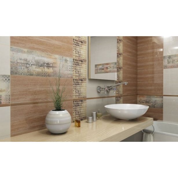 STENSKA PLOŠČICA CERAMICA KONSKIE OTTAVIO 1 INSERTO 25X75 DEKOR