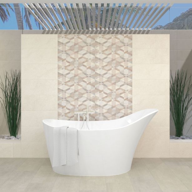 STENSKA PLOŠČICA ESTELA BEIGE DC GEOMETRIC 25X60 DEKOR