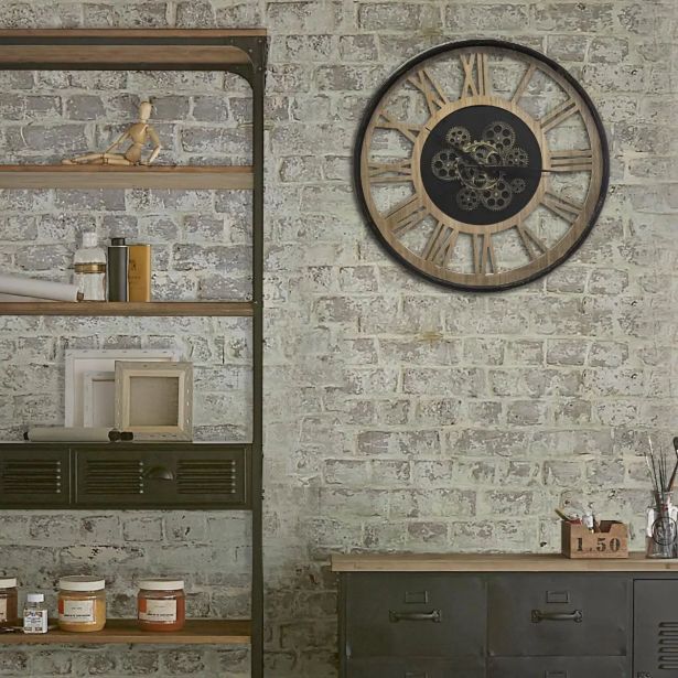 STENSKA URA ATMOSPHERE PAUL, FI 57 CM ZLATO-SIVA