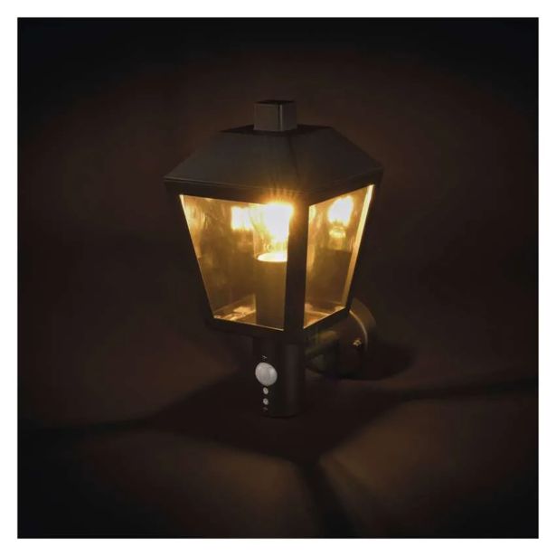 STENSKA VRTNA SVETILKA EMOS ADENIA LED SENZOR 1XE27 19.8X15X29.8 CM 15W