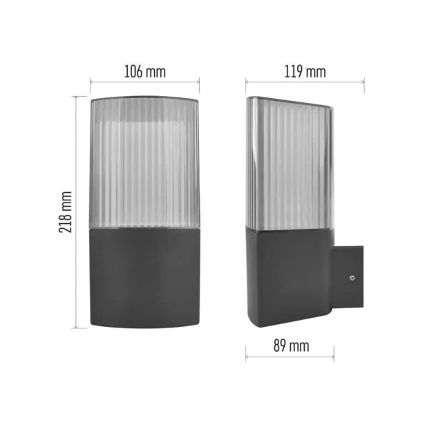 STENSKA VRTNA SVETILKA EMOS LANA LED 11.9X10.6X21.8 CM 1XE27 25 W
