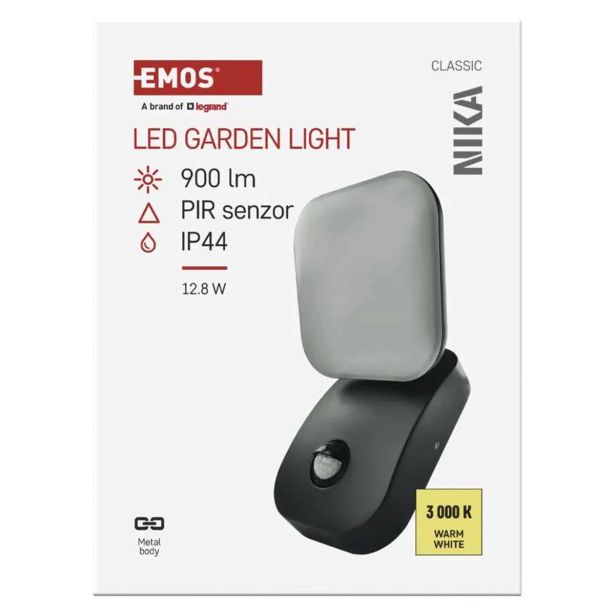 STENSKA VRTNA SVETILKA EMOS LED 12.8W,IP44, 900LM WALL MOUNTED