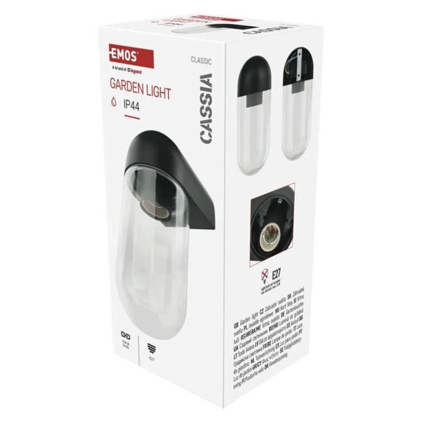 STENSKA VRTNA SVETILKA EMOS LED E27,IP44,MAX 15W WALL MOUNTED