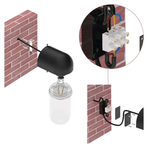 STENSKA VRTNA SVETILKA EMOS LED E27,IP44,MAX 15W WALL MOUNTED