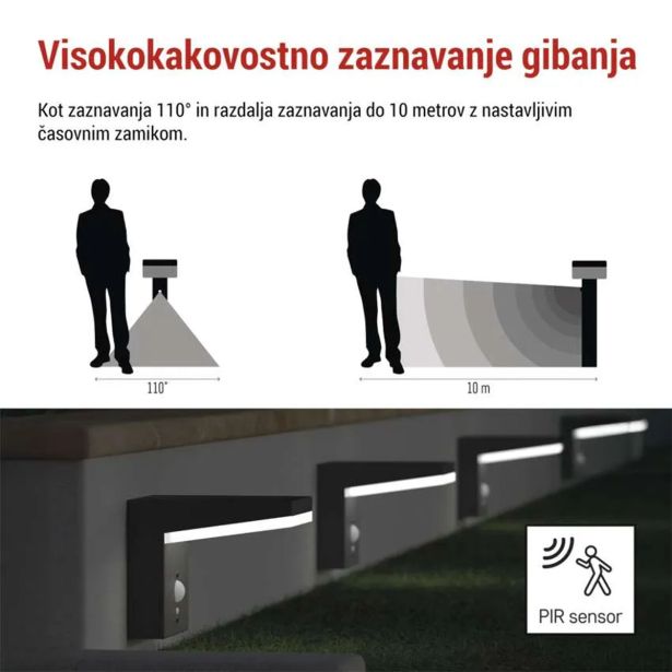 STENSKA VRTNA SVETILKA EMOS LED IP44,SOLAR, WALL MOUNTED