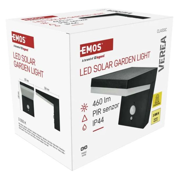 STENSKA VRTNA SVETILKA EMOS LED IP44,SOLAR, WALL MOUNTED