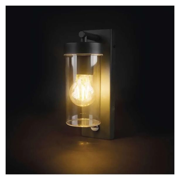 STENSKA VRTNA SVETILKA EMOS ZALA LED SENZOR1XE27 12.8X8X27 CM 15W