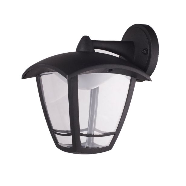 STENSKA VRTNA SVETILKA FEROTEHNA LANTERNA DOWN 8W LED PVC, ČRNA