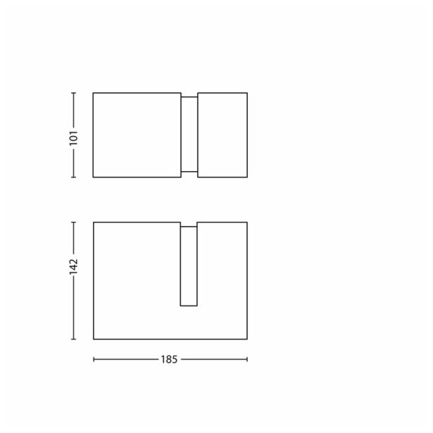 STENSKA VRTNA SVETILKA PHILIPS 16936/87/16 ACRES 1X20W E27 SIVA