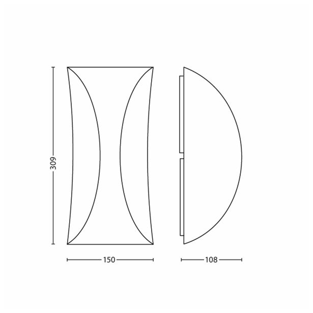 STENSKA VRTNA SVETILKA PHILIPS 17166/47/16 SEEDLING 1X23W E27 INOX