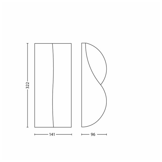 STENSKA VRTNA SVETILKA PHILIPS 17185/47/16 ORIOLE 2X11W E14 INOX