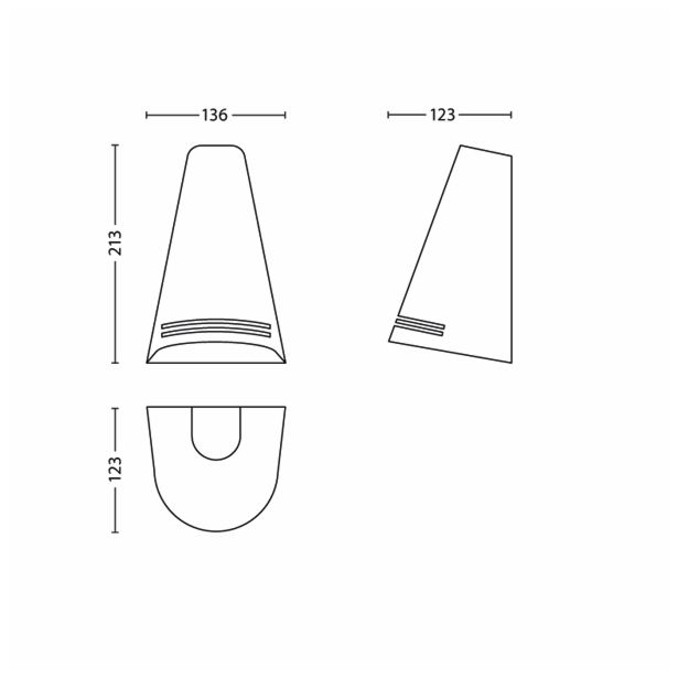STENSKA VRTNA SVETILKA PHILIPS 17226/31/16 WOODS 1X15W E27 BELA