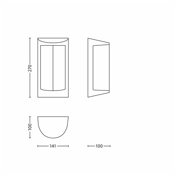 STENSKA VRTNA SVETILKA PHILIPS 17229/87/16 POND 1X23W E27 SIVA